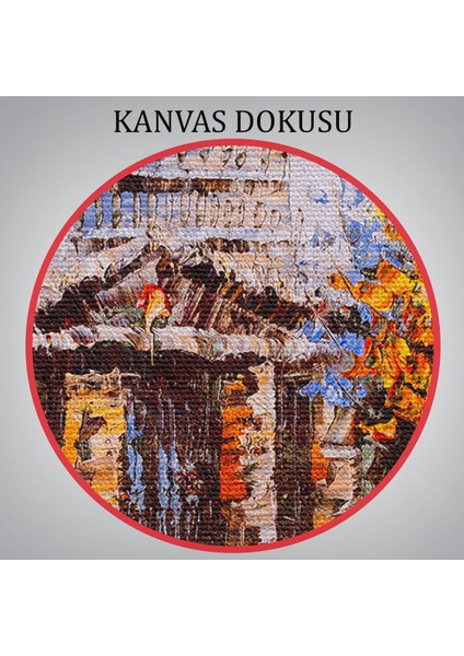 Paris Sokakları Yağlıboya Görünüm Dekoratif Kanvas Duvar TABLOSU-3485