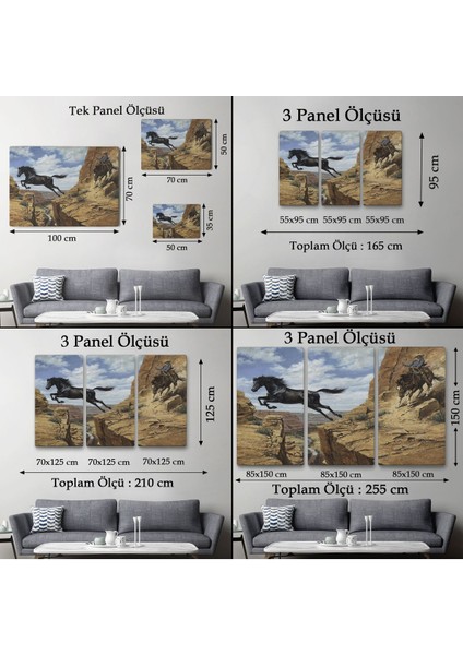 Atı Yakalamaya Çalışan Kavboy TABLOSU-6537