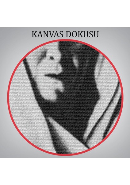 Atatürk Portre Tablosu Mustafa Kemal Atatürk Dikdörtgen Dekoratif Kanvas TABLO-FL-136