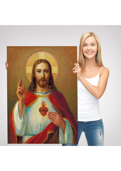 Isa'nın En Kutsal Kalbi Tablosu - The Most Sacred Heart Of JESUS-6478 modelleri