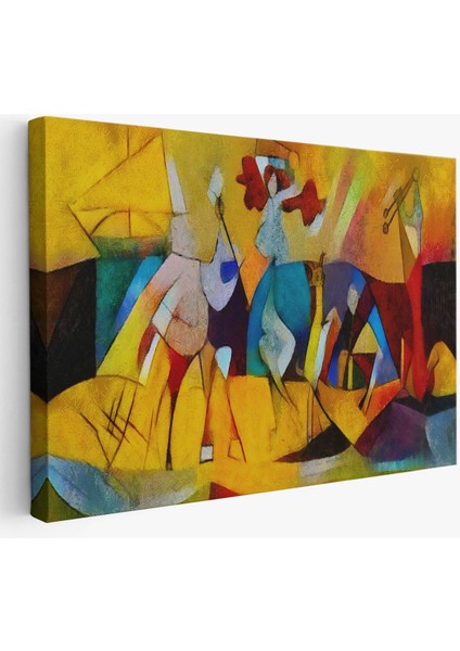 Modern Tarz Soyut Yağlıboya Görünüm Dekoratif Kanvas Duvar TABLOSU-3522