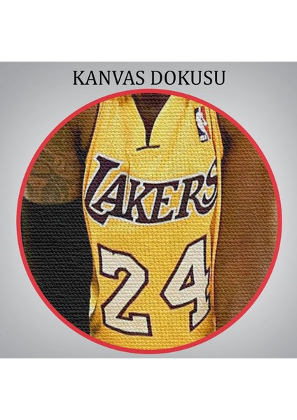 Kobe Bryant Los Angeles Lakers Kanvas Tablo / Black MAMBA-5149