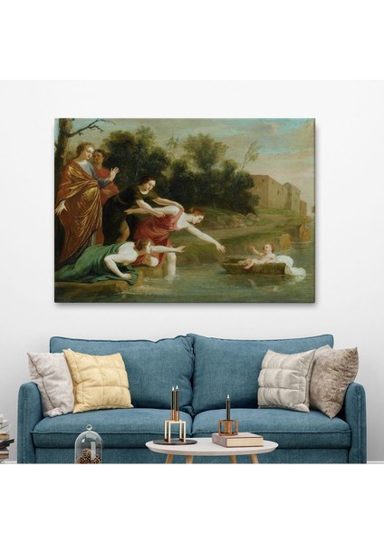 Jacques Stella - Musa'nın Bulunuşu Tablosu - The Finding Of MOSES-6579 fiyatları