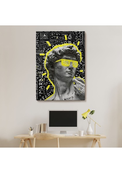 Michelangelo Buonarroti Davud Pop Art TABLOSU-6376