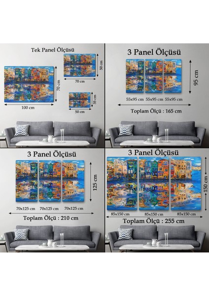 Amsterdam Hollada Şehir Yansıması Duvar TABLOSU-1208