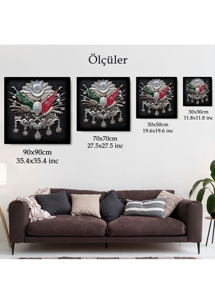 Osmanlı Tuğrası Dekoratif Kanvas TABLO-5803