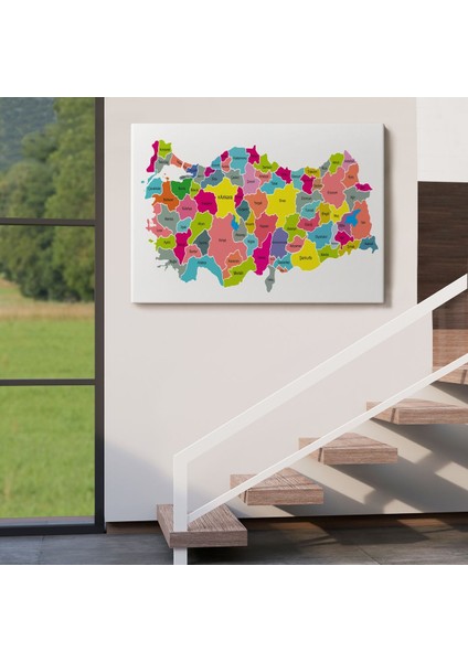 Türkiye Haritası Kanvas TABLO-1023 indirimleri