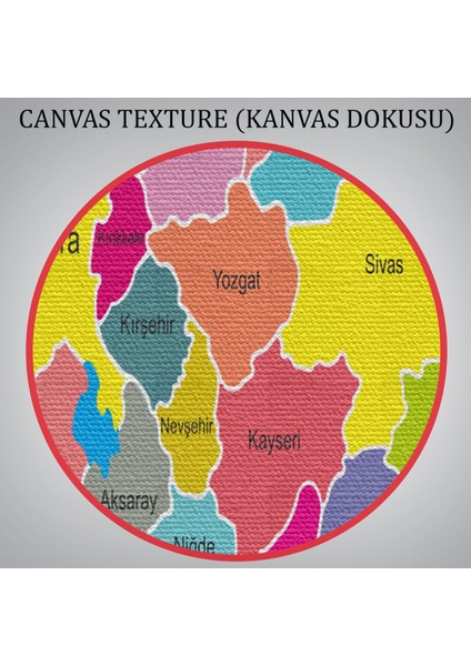 Türkiye Haritası Kanvas TABLO-1023