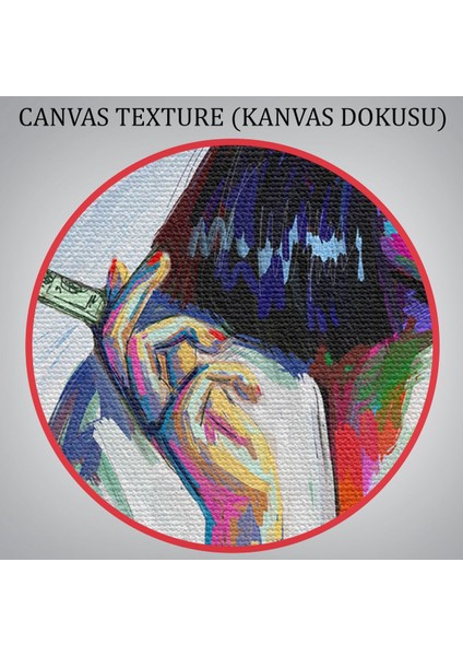 Silahlı Gangster Kız Pop Art Dekoratif Duvar TABLOSU-3530