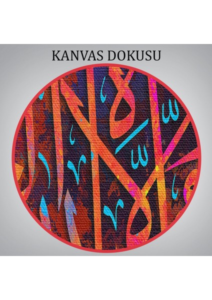 Allahın Herseye Gücü Yeter Yazılı Dekoratif Kanvas TABLO-3414