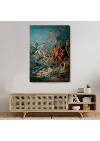 Juno, Aeolus'tan Rüzgarları Serbest Bırakmasını Istiyor, François Boucher Rönesans TABLOSU-6061