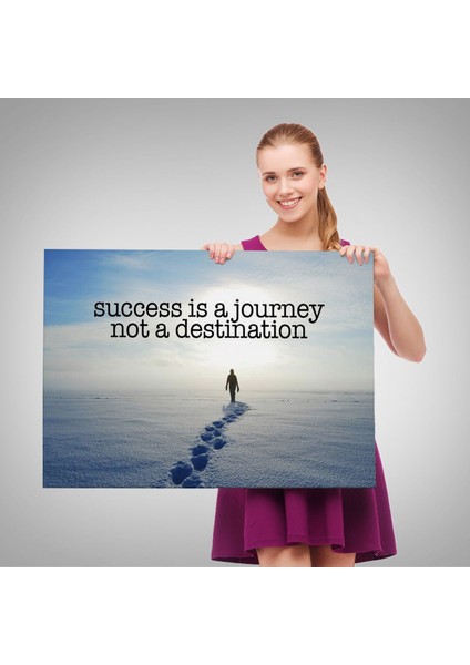 Başarı Bir Yolculuktur Varış Noktası Değil Kanvas Tablo, Motivasyonel Yazı TABLOSU-5388 fırsatları