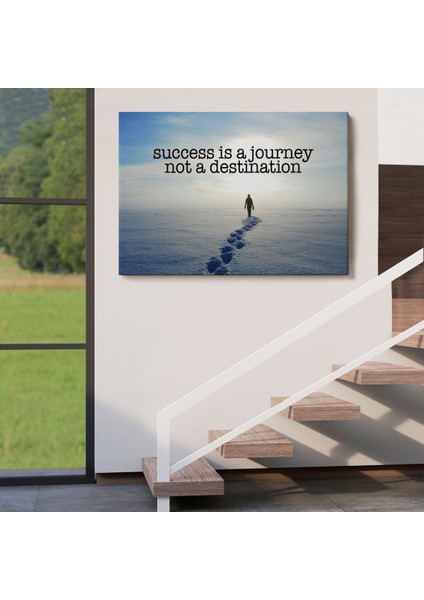 Başarı Bir Yolculuktur Varış Noktası Değil Kanvas Tablo, Motivasyonel Yazı TABLOSU-5388 indirimleri