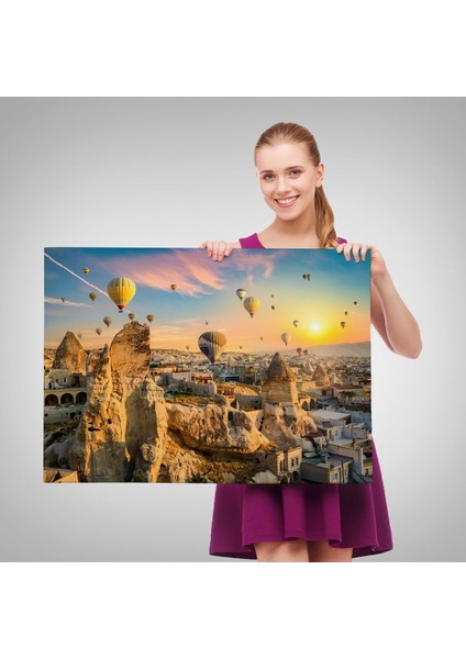 Göreme Kapadokya Manzarası Duvar Tablosu(Tek PARÇA)-1245 fırsatları
