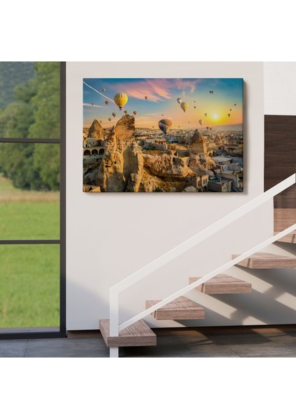Göreme Kapadokya Manzarası Duvar Tablosu(Tek PARÇA)-1245 indirimleri
