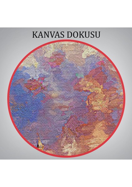 Toskana Italyadaki Kırmızı Gelincik Tarlası Yağlıboya Görünüm Kanvas TABLOSU-3697