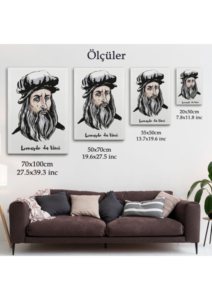 Leonardo Da Vinci Dekoratif Kanvas TABLO-5918
