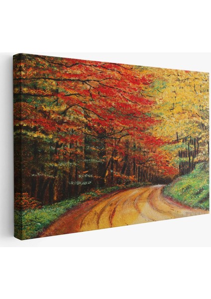 Orman Yolu Yağlıboya Görünüm Dekoratif Kanvas Duvar TABLOSU-3764