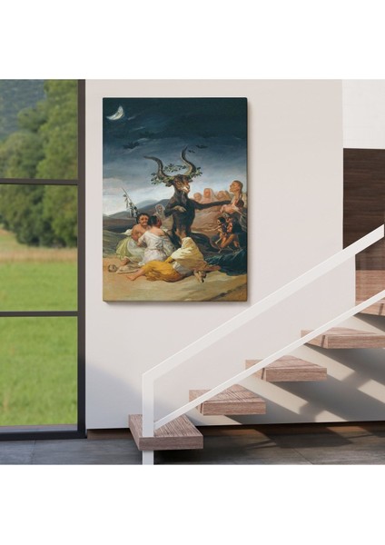 Cadılar Bayramı, Francisco Goya Cadılık Meclisi Sanatı Kanvas TABLO-5270 fırsatları