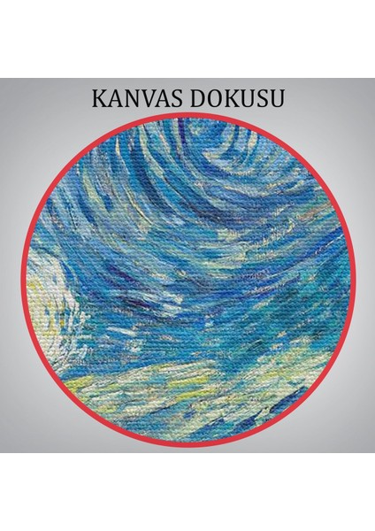 Vincent Van Gogh, Yıldızlı Gece Kanvas TABLOSU-5165