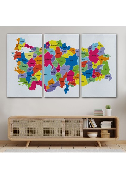Türkiye Haritası Kanvas Tablo Eğitici ve Öretici Dekoratif Tablo Tablo 3117 modelleri
