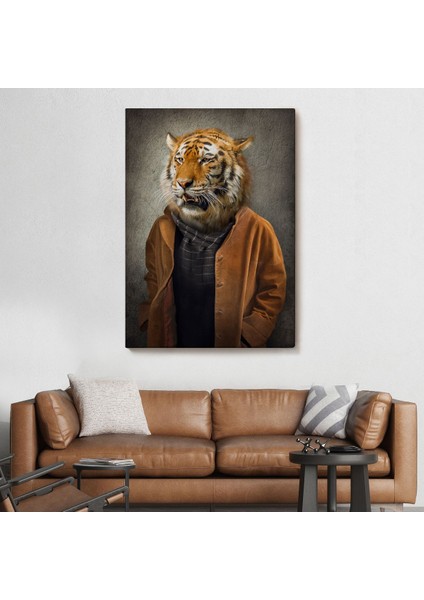 Kaplan Adam Dekoratif Kanvas Duvar TABLOSU-5938 fiyatları
