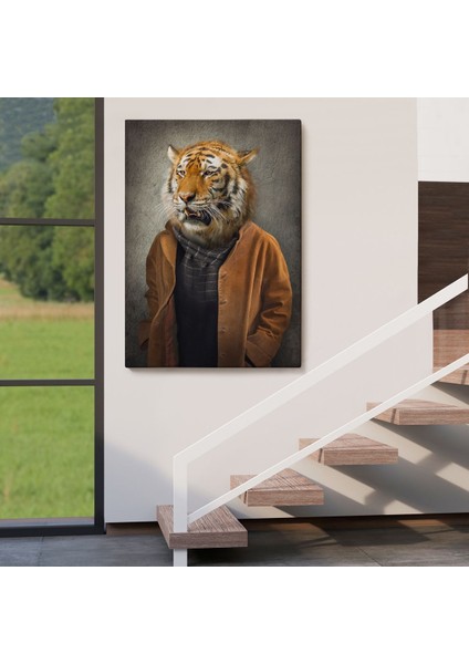 Kaplan Adam Dekoratif Kanvas Duvar TABLOSU-5938 fırsatları