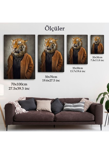 Kaplan Adam Dekoratif Kanvas Duvar TABLOSU-5938