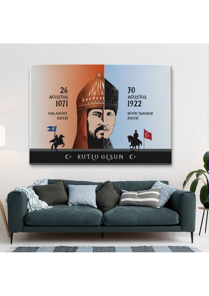 Atatürk Tablosu 30 Ağustos Zafer Bayramı Temalı Dekoratif Kanvas Tablo-Df-83 fiyatları