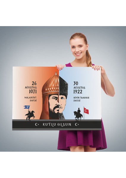 Atatürk Tablosu 30 Ağustos Zafer Bayramı Temalı Dekoratif Kanvas Tablo-Df-83 modelleri