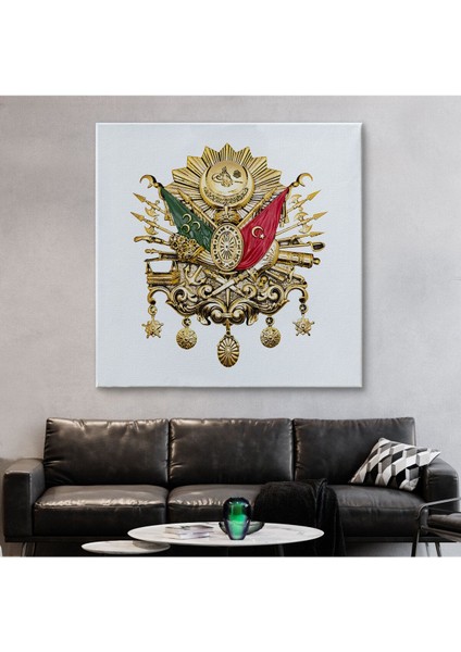 Çerçeveli Osmanlı Tuğrası Dekoratif Kanvas TABLO-5805 fiyatları