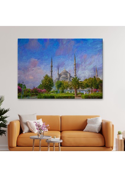 Sultan Ahmet Camii Yağlıboya Görünüm Kanvas Duvar TABLOSU-3692 fiyatları