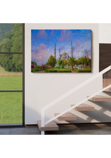 Sultan Ahmet Camii Yağlıboya Görünüm Kanvas Duvar TABLOSU-3692 indirimleri