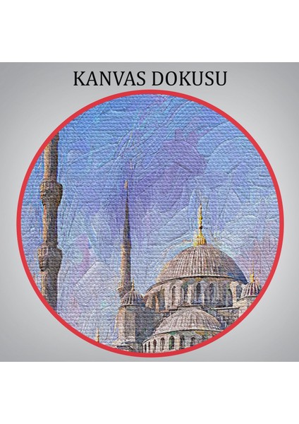 Sultan Ahmet Camii Yağlıboya Görünüm Kanvas Duvar TABLOSU-3692