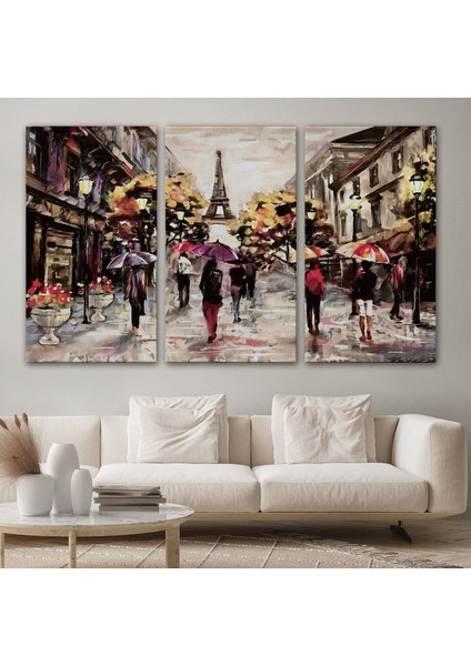 Fransa Paris Eyfel Manzara Manzaralı Dekoratif Duvar Tablosu (Tek PARÇA)-3634 modelleri
