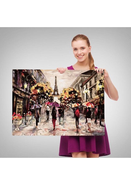 Fransa Paris Eyfel Manzara Manzaralı Dekoratif Duvar Tablosu (Tek PARÇA)-3634 fırsatları