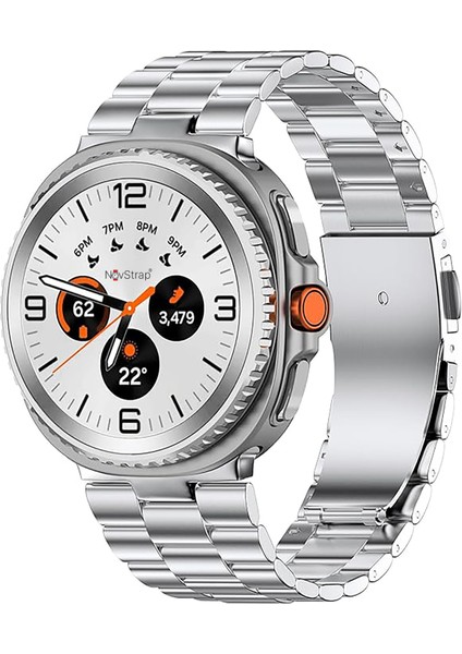 Samsung Galaxy Watch 8 40MM 44MM Classic 46MM ile Uyumlu Kordon Klasik Çelik Metal Kordon