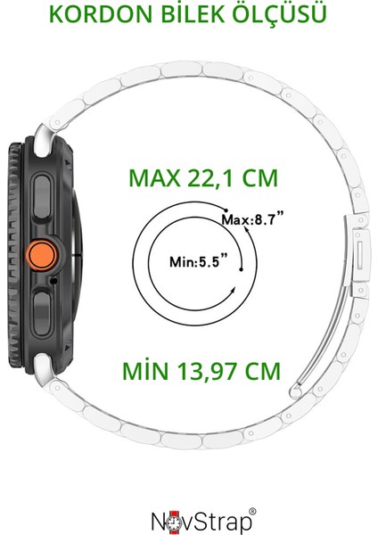 Samsung Galaxy Watch 8 40MM 44MM Classic 46MM ile Uyumlu Kordon Klasik Çelik Metal Kordon fırsatları