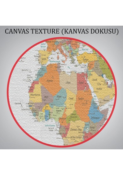 Dünya Haritası Dekoratif Kanvas Tablo 1042