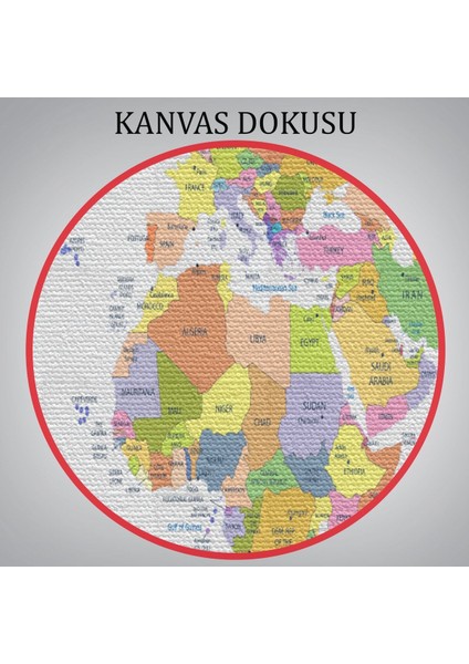 Dünya Haritası Dekoratif Kanvas Tablo 1069