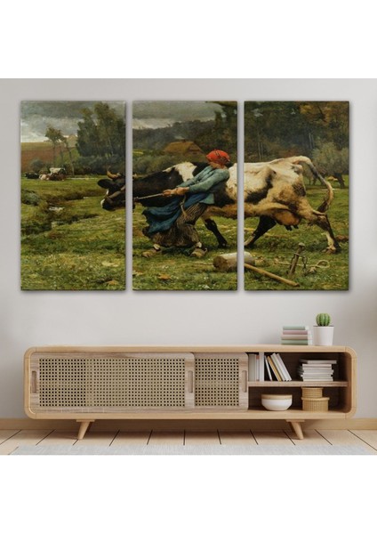 Ineği Çeken Köylü Kızı Duvar TABLOSU-6522 modelleri