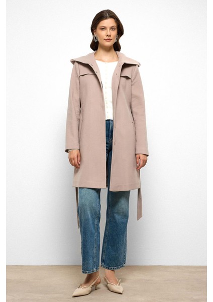 Kapüşonlu Pelerin Detaylı Kaban Taş 3109 fırsatları