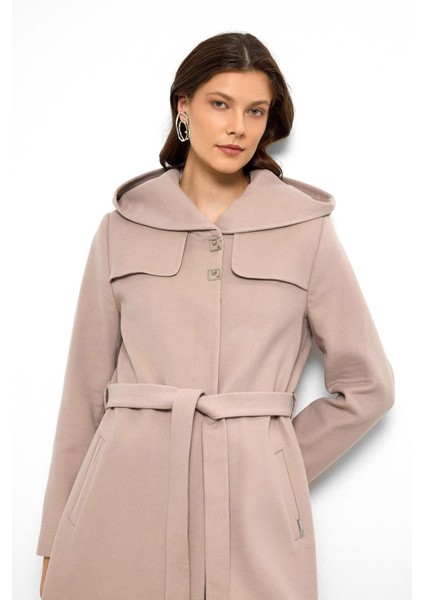 Kapüşonlu Pelerin Detaylı Kaban Taş 3109 indirimleri