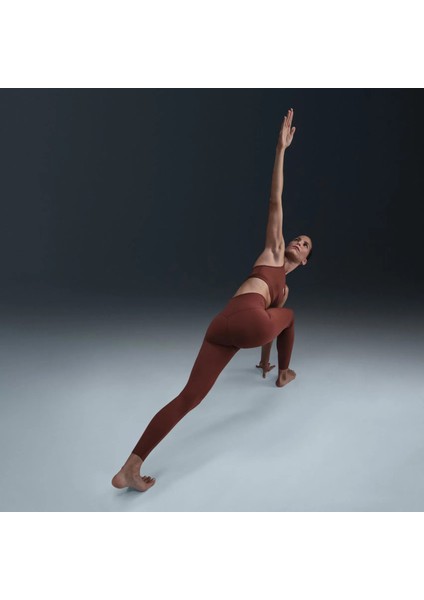 Dri-Fit Zenvy Gentle-Support Infinasoft High-Waisted Full-Length Training Kadın Kahverengi Tayt DQ6013 fiyatları