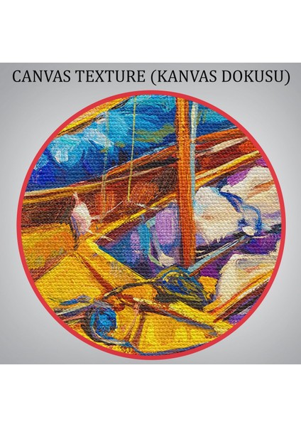 Okyanus Üzerinde Gün Batımı Tekne ve Deniz Kanvas Duvar TABLOSU-1194