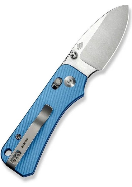 Baby Banter 2 Thumb Stud & Crossbar Lock Knife Blue Aluminum Handle Çakı modelleri