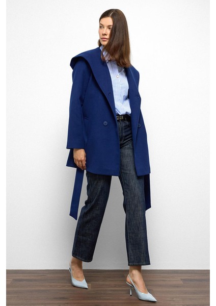 Kapüşonlu Kruvaze Kısa Kaban Saks 3103 fiyatları