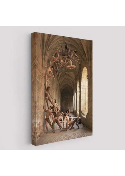 Çerçeveli Rob Woodcox Insan Dalgasi Adlı Eseri Duvar TABLOSU-6389