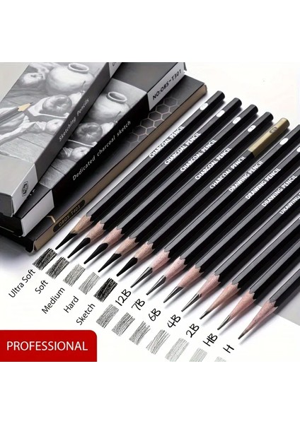 Karikatür ve Çizim Kalemi Seti, 12 Adet, 2b, fiyatları