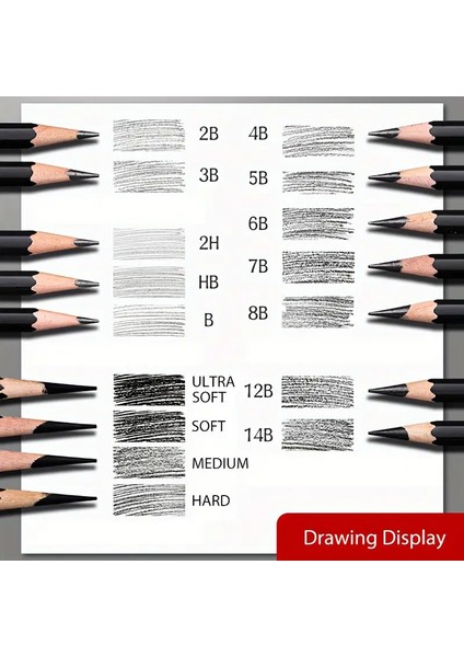 Karikatür ve Çizim Kalemi Seti, 12 Adet, 2b,